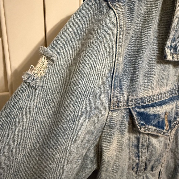 Pistola Light Blue Distressed Denim Jacket - Picture 3 of 4